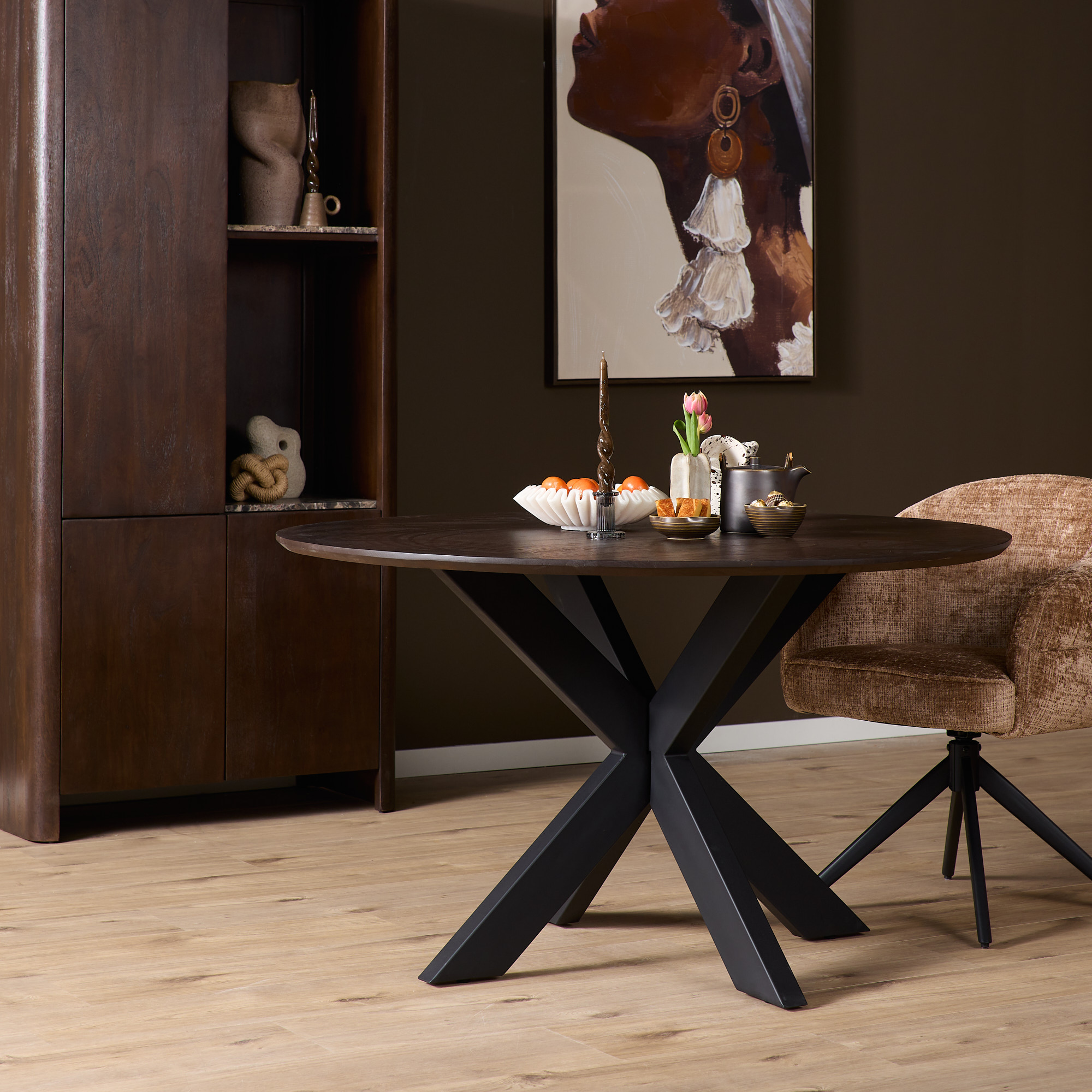 Eettafel Eiken Ferris Rond 150 cm - Starfurn, foto 2