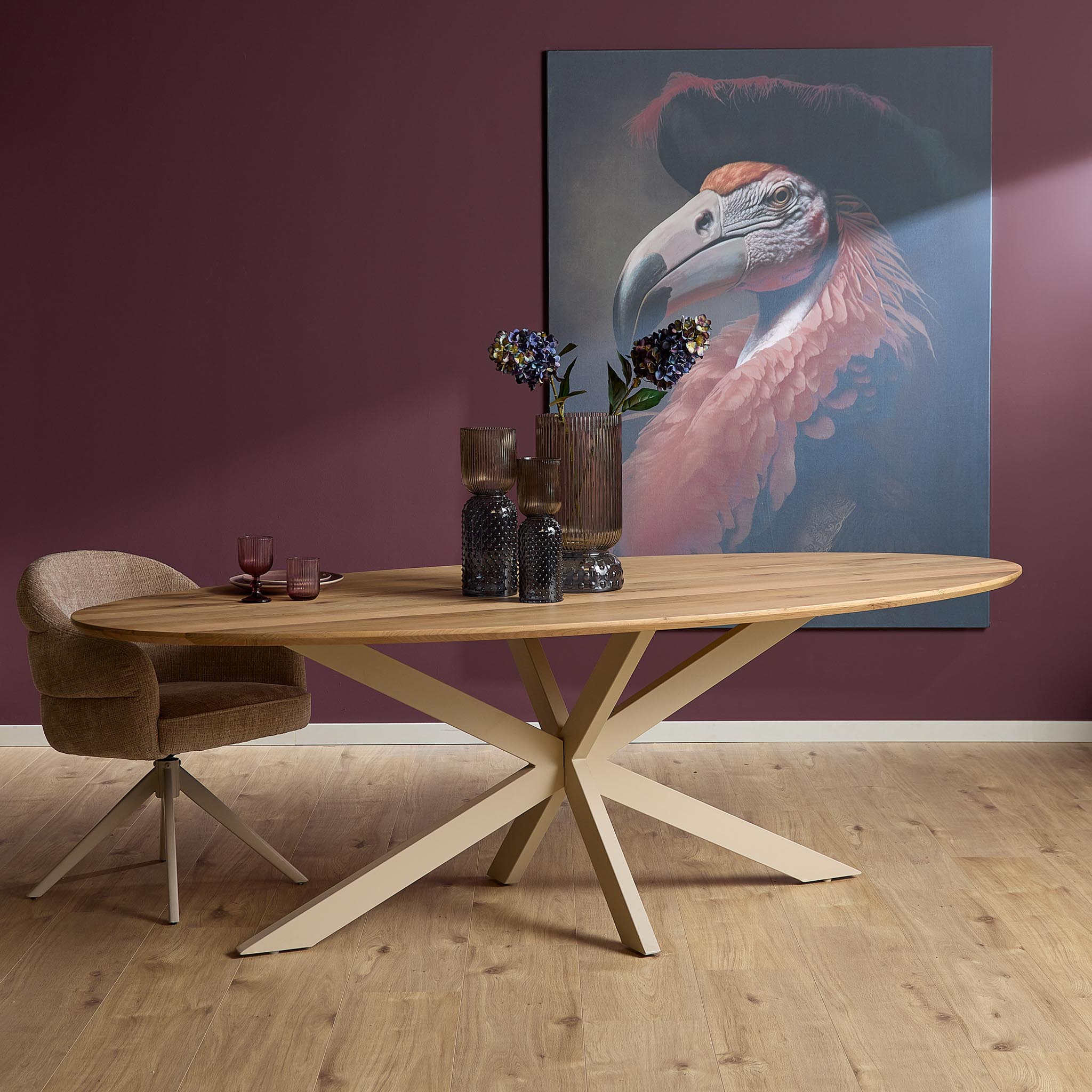 Oak Dining Table Ferris Oval 280 cm - Starfurn, foto 2
