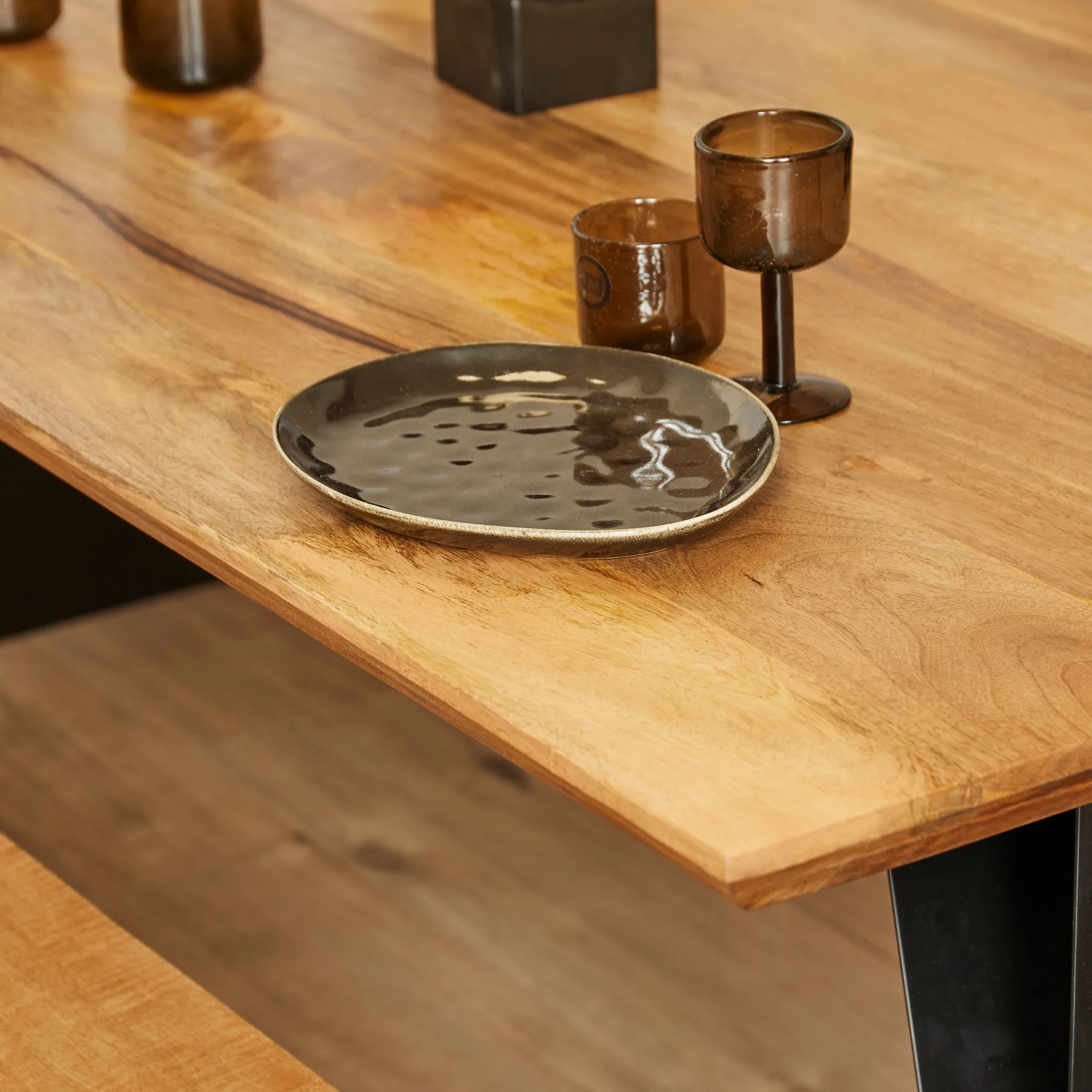 Eettafel Extense massief mangohout 200 cm naturel - Starfurn