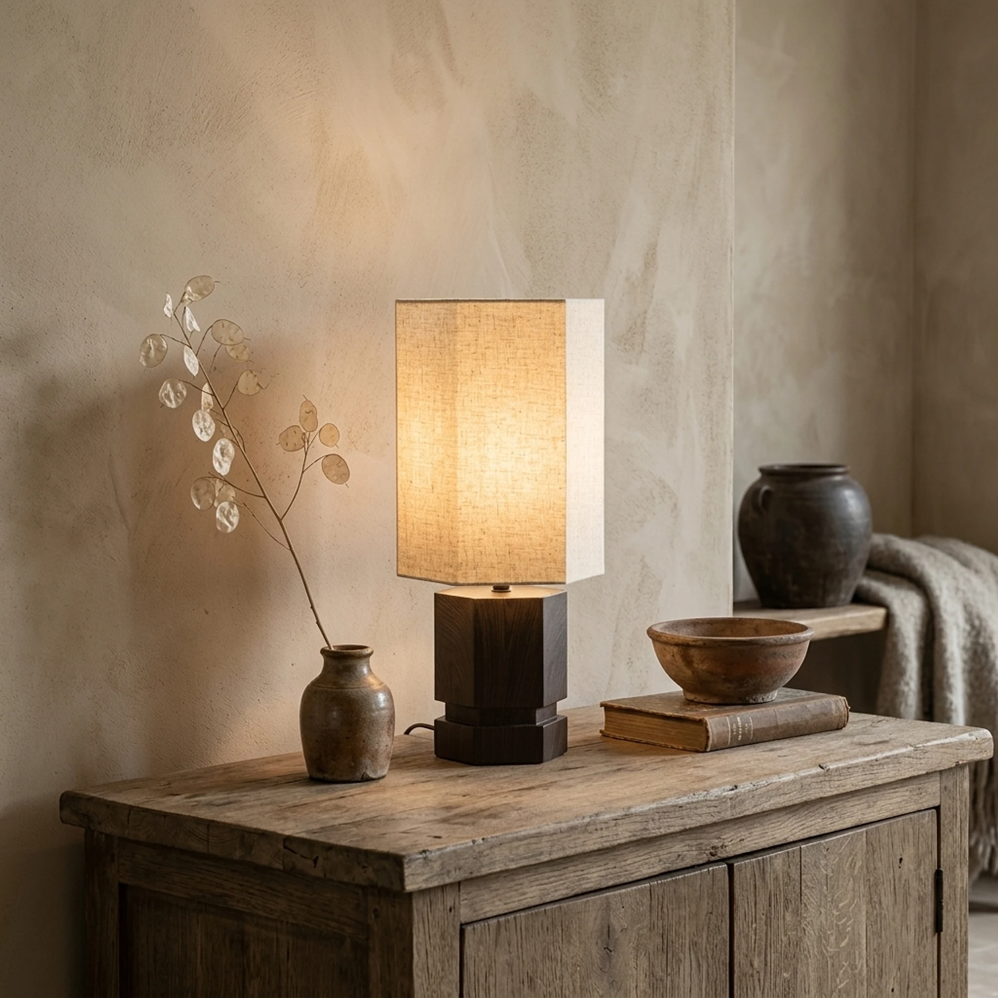 Kurai Table Lamp Brown - By-Boo