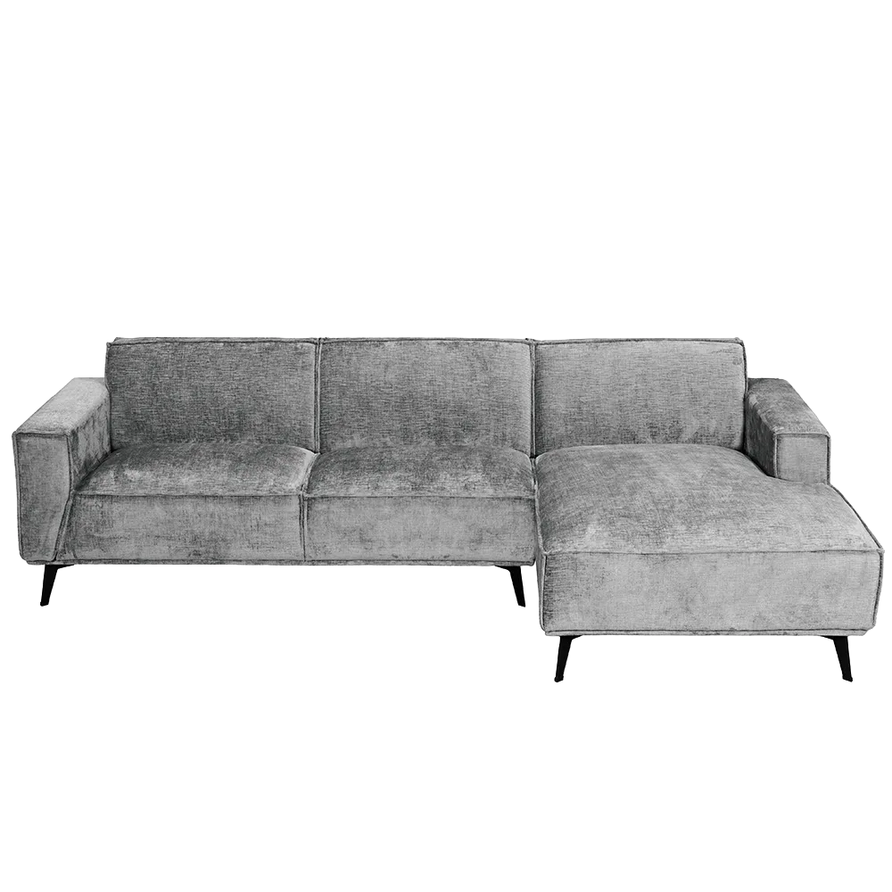 Leeds 2,5-Sitzer mit Arm links + Chaiselongue rechts (Stoff, Taupe) - Tower Living