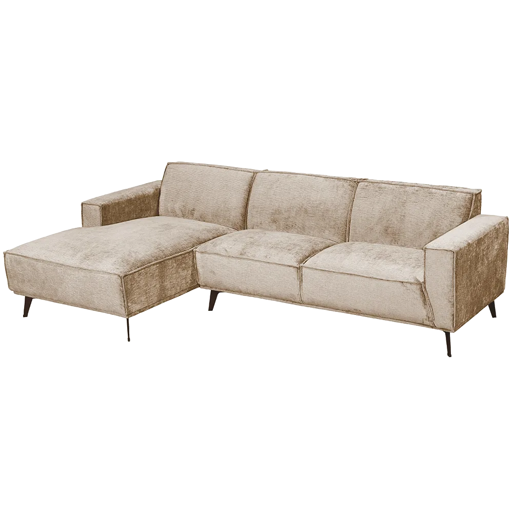 Leeds chaise longue left + 2.5-seater arm right - Tower Living