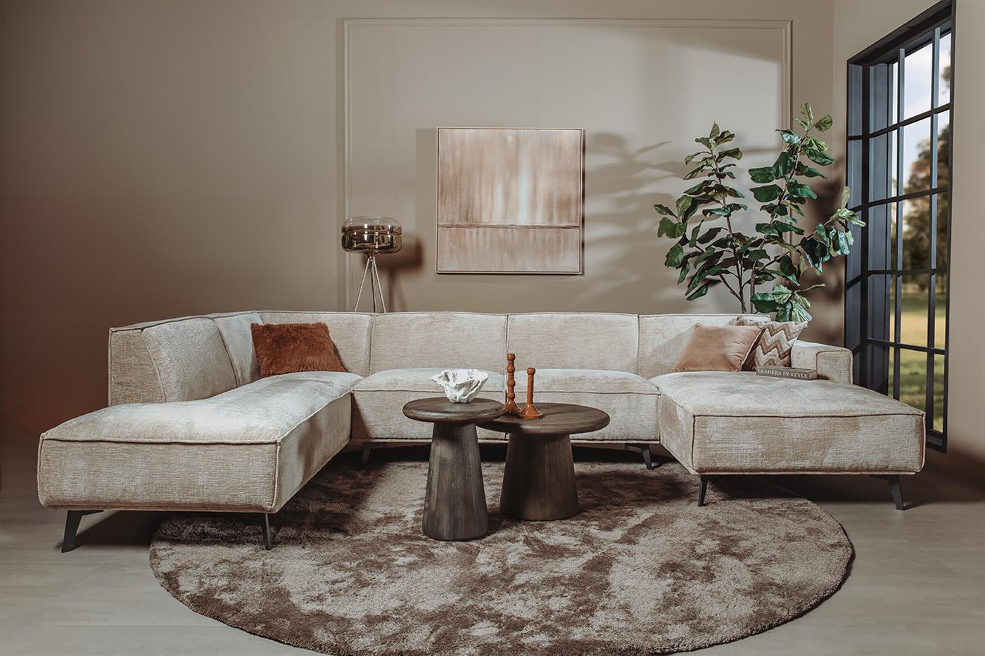 Pouf Leeds links (Taupe) - Tower Living