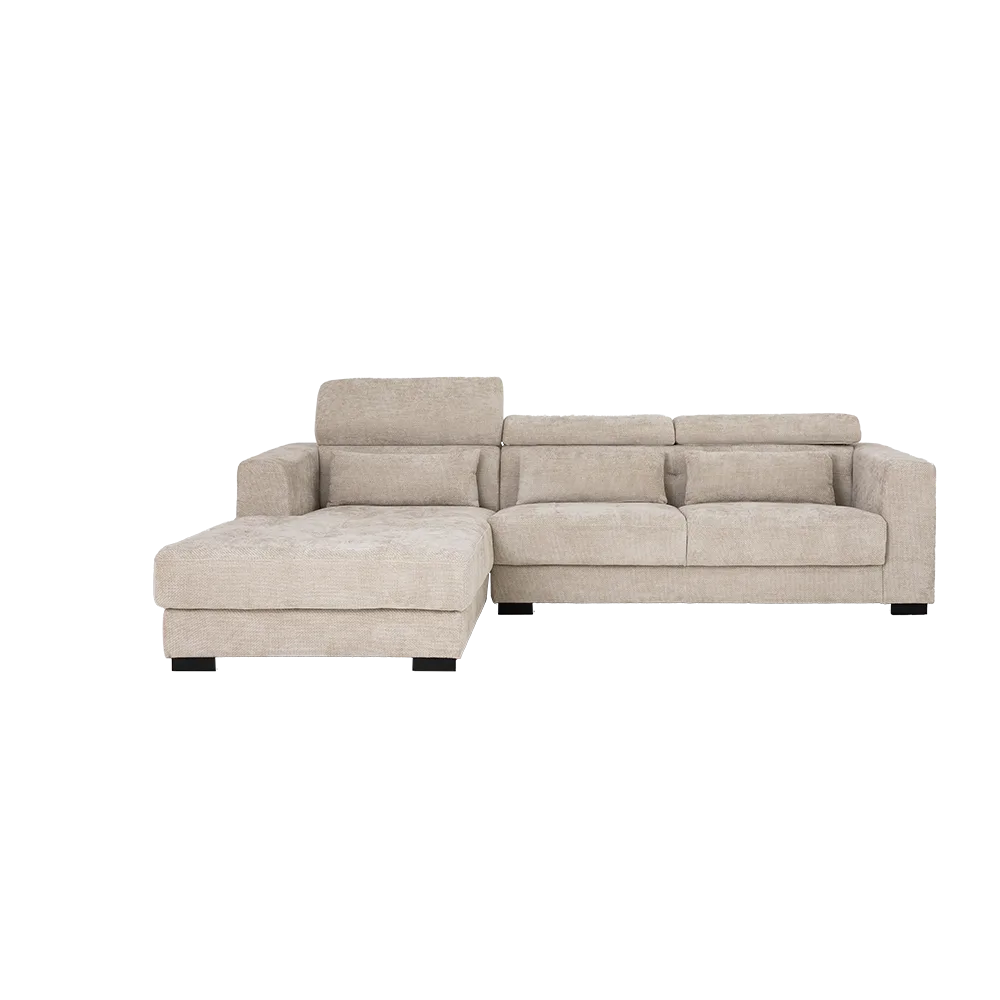 Brighton chaise longue left + 3-seater arm right - Tower Living
