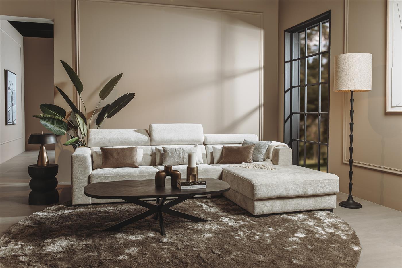 Brighton chaise longue left + 3-seater arm right - Tower Living
