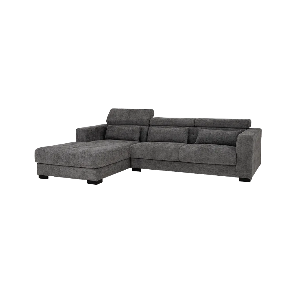 Brighton Chaiselongue links + 3-Sitzer Arm rechts (Stoff, Ivory) - Tower Living