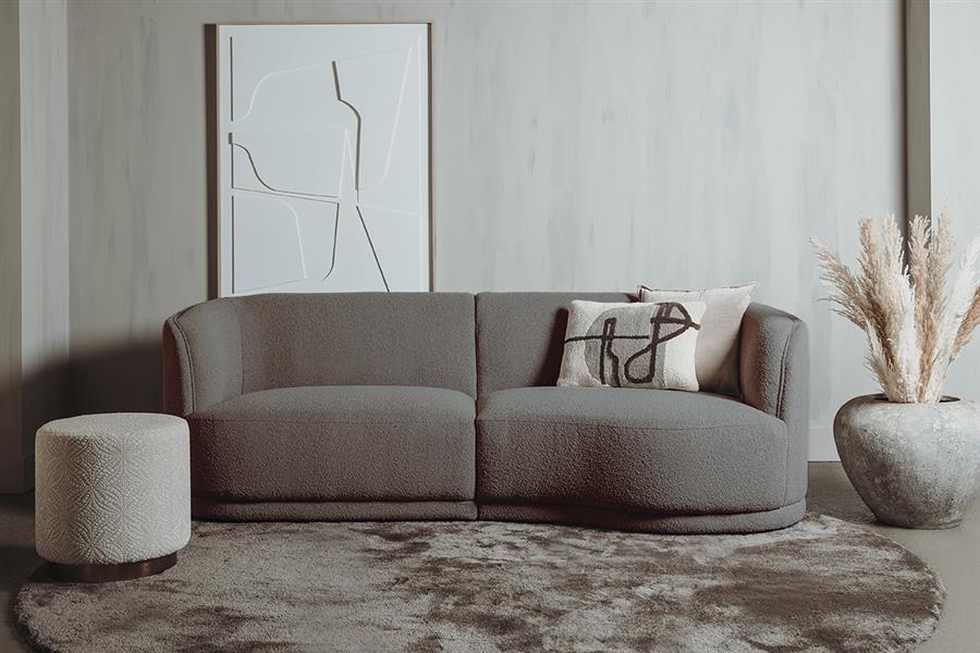 Leicester Sofa 240 round right - Copenhagen 903 Taupe - Tower Living