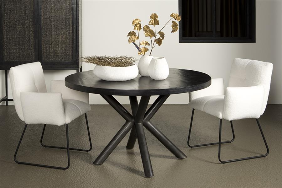 Esstisch Selva schwarz rund 130 cm - Tower Living