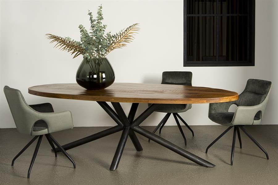 Esstisch Selva braun oval (Mangoholz) - Tower Living