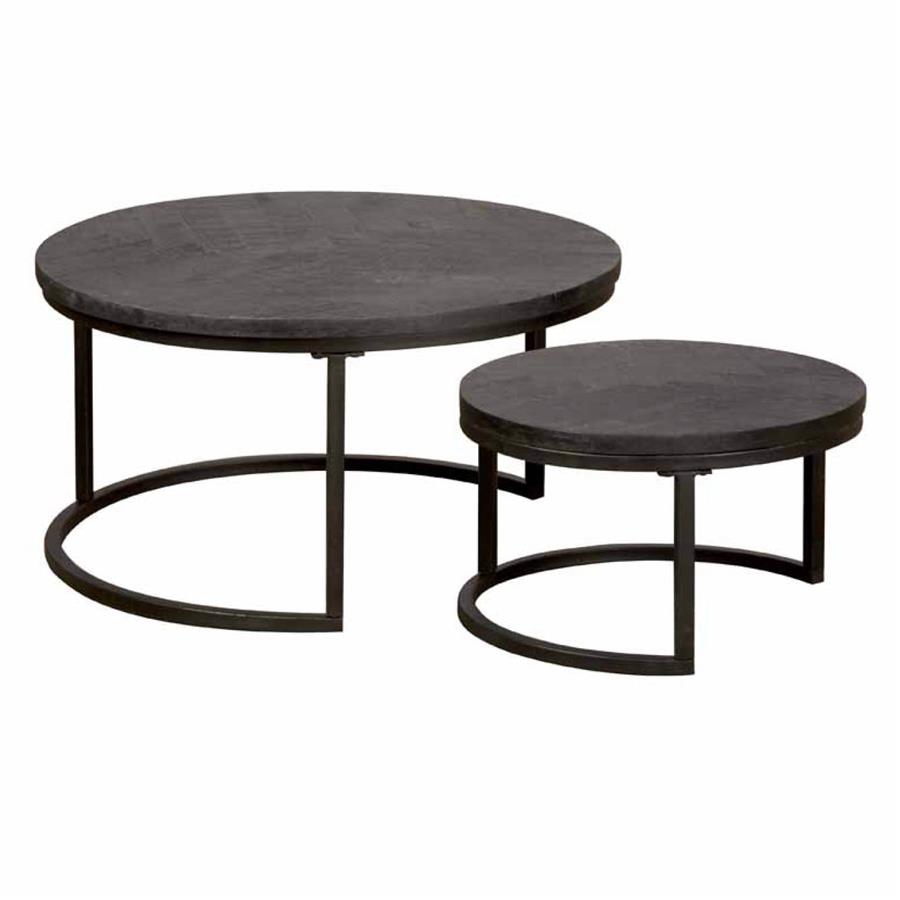 Coffee table Viola black round 70 cm - Tower Living