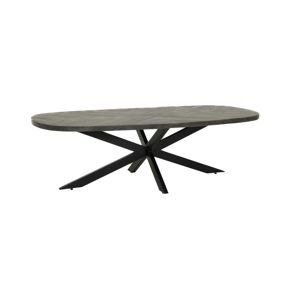 Couchtisch Silvi olivbraun dänisch oval 130 cm (Mangoholz, olijfbruin) - Tower Living