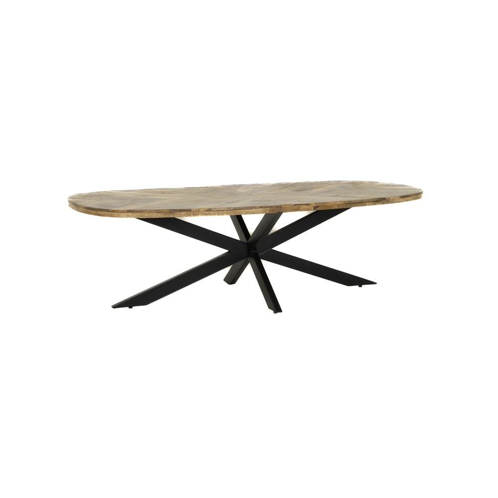 Couchtisch Silvi natur dänisch oval 130 cm (Mangoholz) - Tower Living