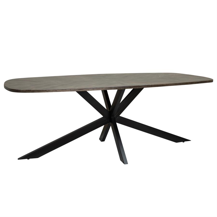 Silvi Dining Table brown Danish oval - Tower Living