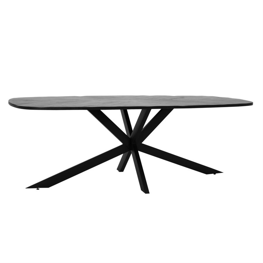 Silvi dining table black Danish oval - Tower Living