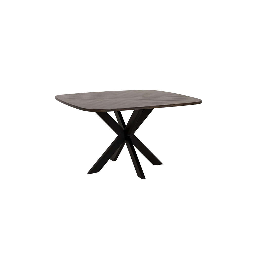 Esstisch Silvi braun quadratisch 130 cm (Mangoholz) - Tower Living