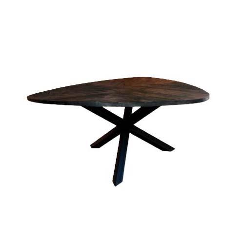 Esstisch Trivero schwarz Dreieck 150 cm (Mangoholz) - Tower Living