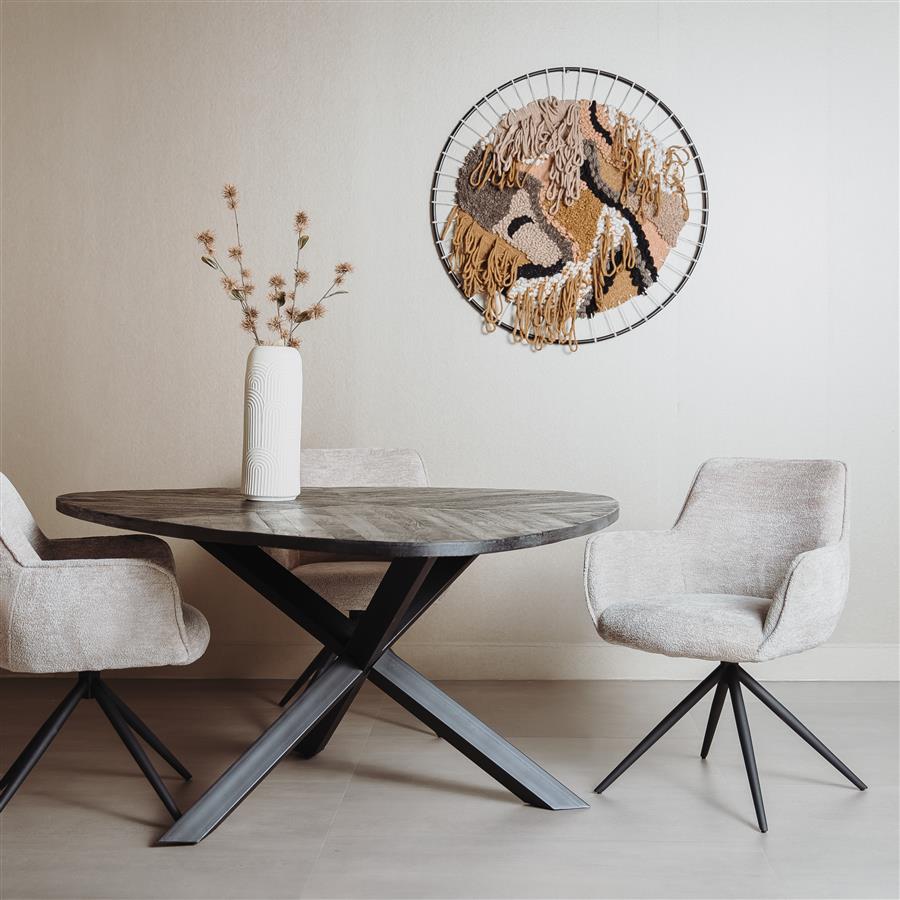 Trivero Dining Table black triangle 150 cm - Tower Living