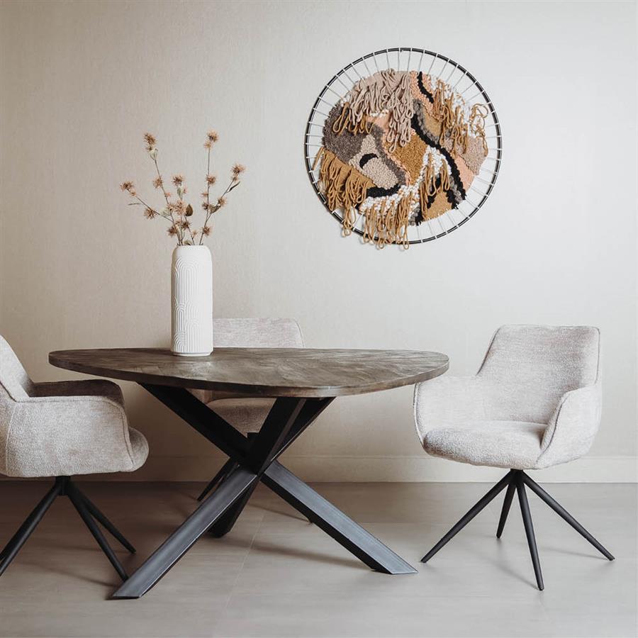 Trivero Dining Table brown triangle 150 cm - Tower Living