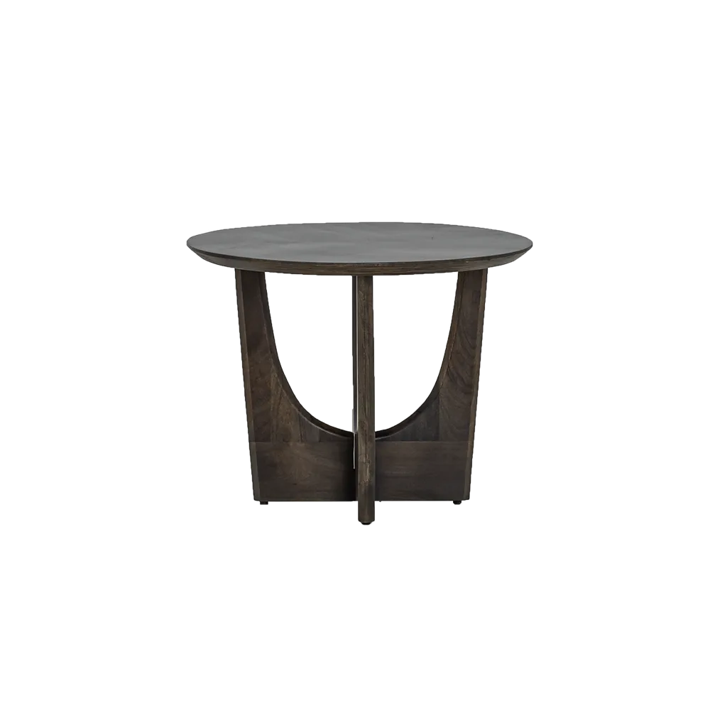 Couchtisch Fermo braun rund (Mangoholz) - Tower Living