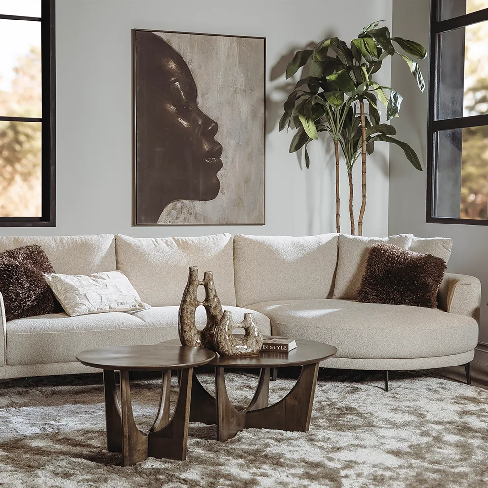 Fermo Coffee Table brown round - Tower Living