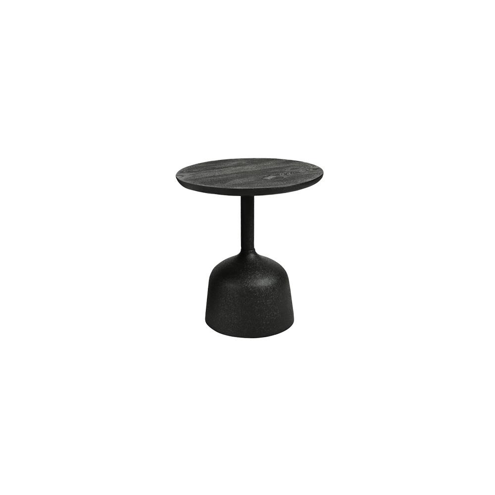 Bijzettafel Elba zwart rond 40 cm - Tower Living