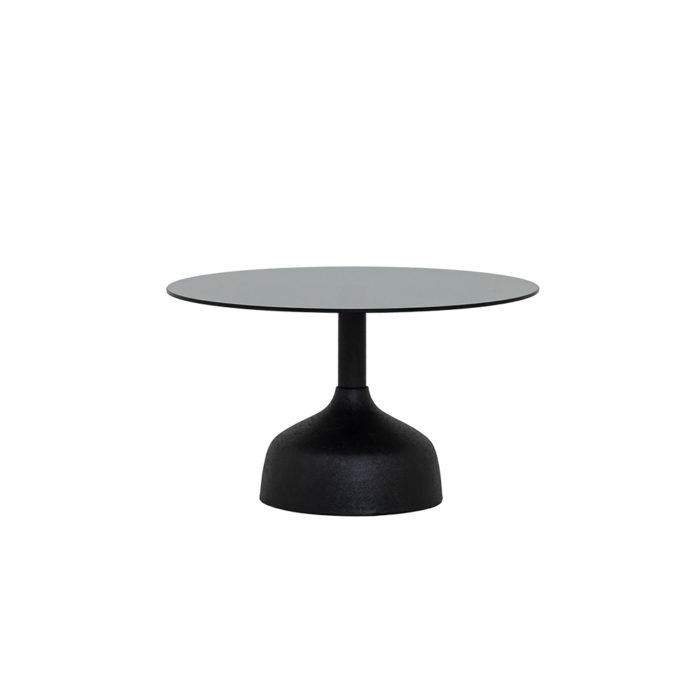 Salontafel Elba glas zwart rond 70 cm - Tower Living