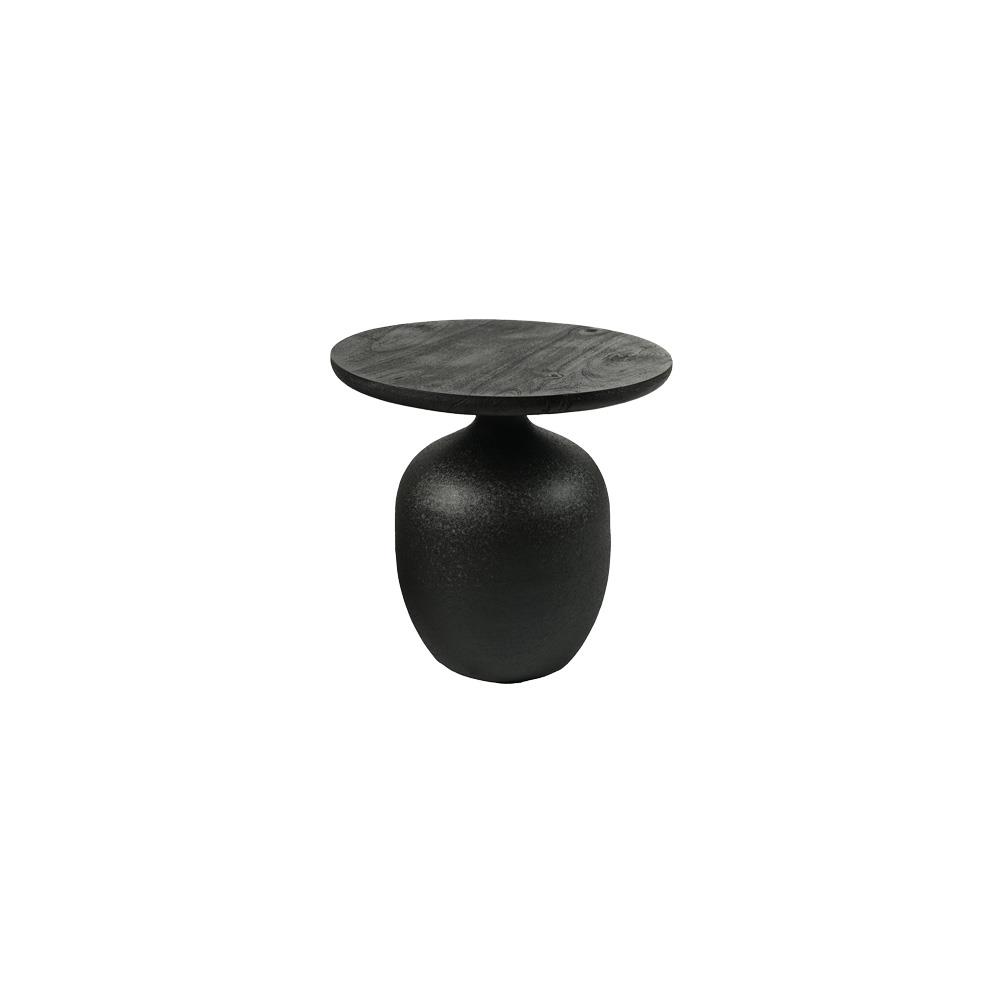 Side table Vigo black round 45 cm - Tower Living