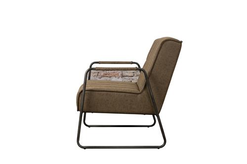 Armchair Santo fabric Miami 005 brown - Tower Living