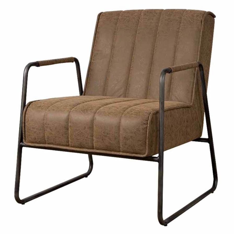 Armchair Santo fabric Miami 005 brown - Tower Living