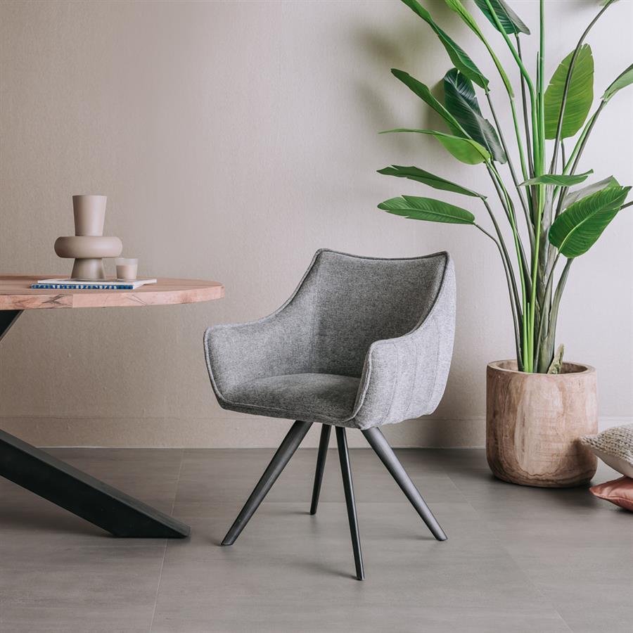 Sessel Riviera grau (Stoff) - Tower Living