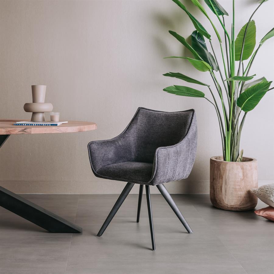 Sessel Riviera grau (Stoff) - Tower Living