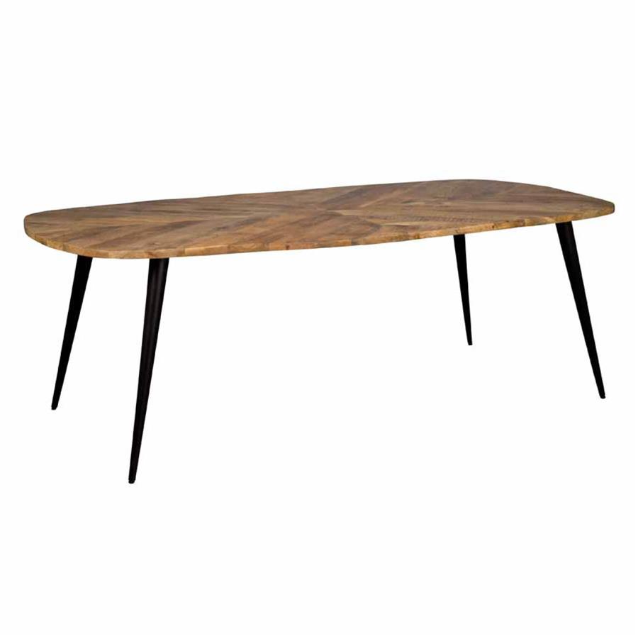 Esstisch Giovanni natur Dänisch oval (Mangoholz) - Tower Living