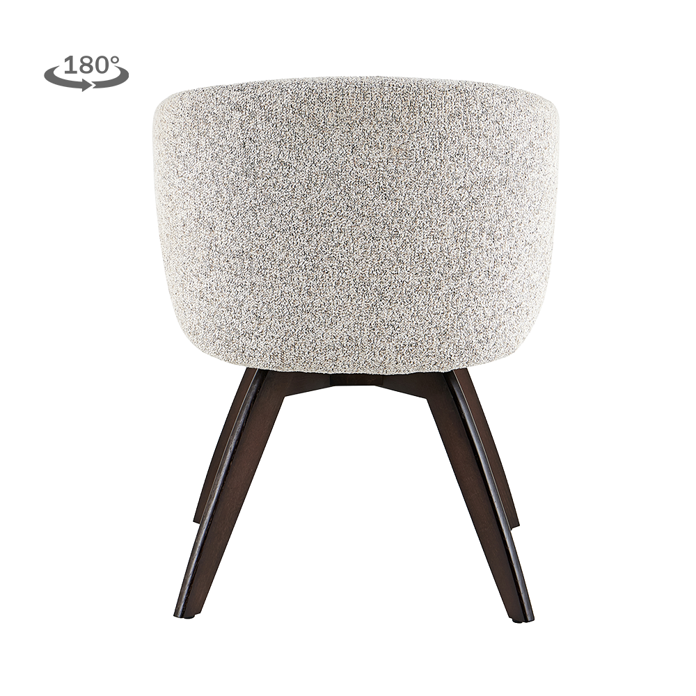 Armsessel Brescia Espresso (Eichenholz, Beige white) - Tower Living