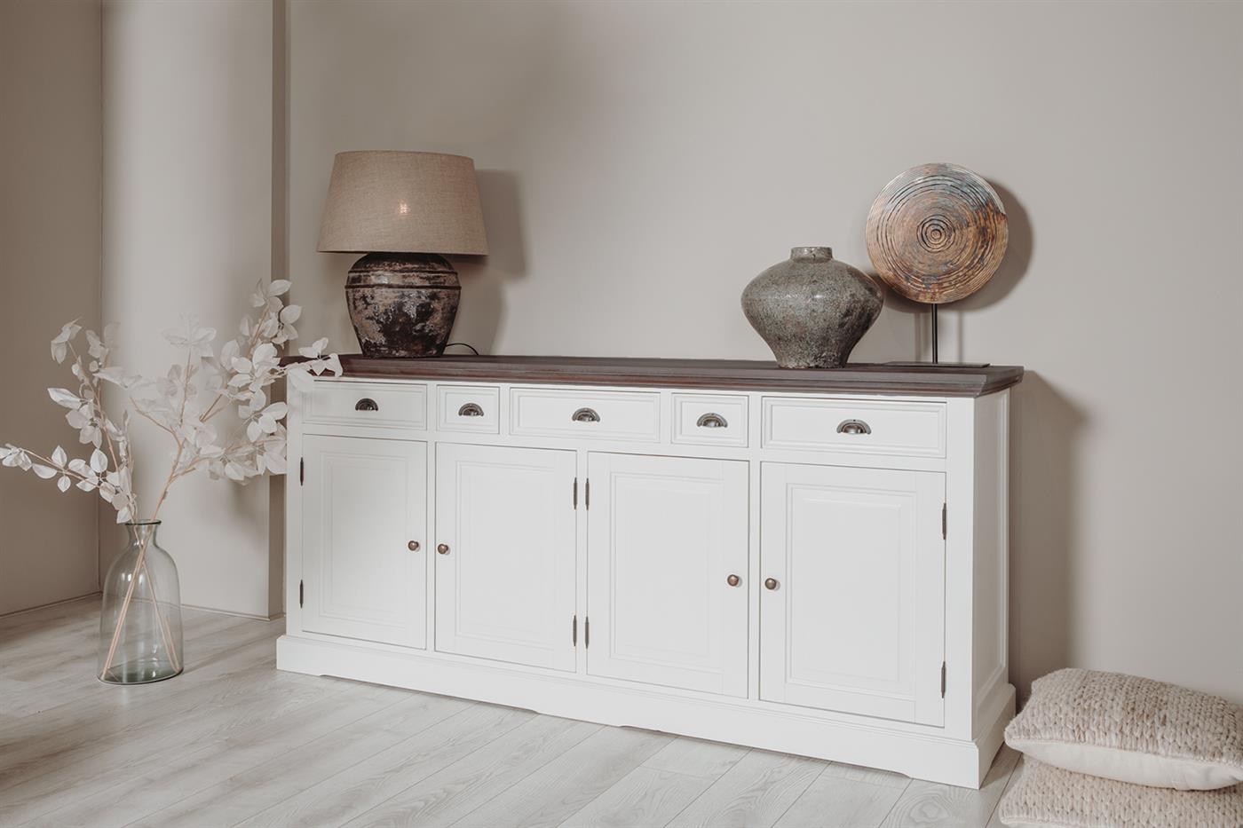 Sideboard Fleur weiß 200 cm - Tower Living