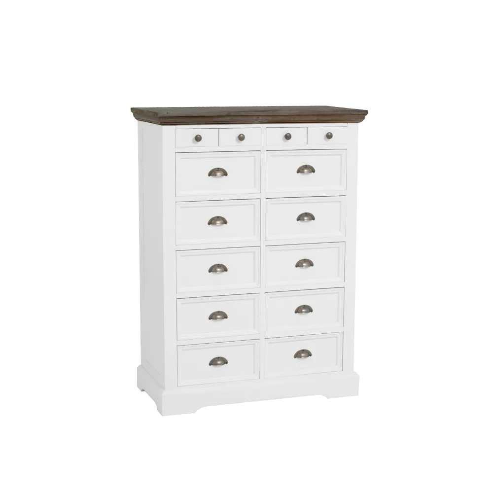Schubladenschrank Fleur weiß 88 cm - Tower Living