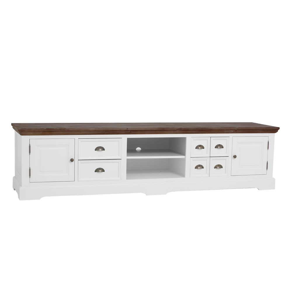 TV unit Fleur white 220 cm - Tower Living