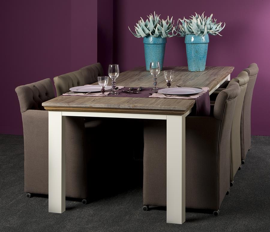 Esstisch Fleur weiß Rechteck 160 cm - Tower Living
