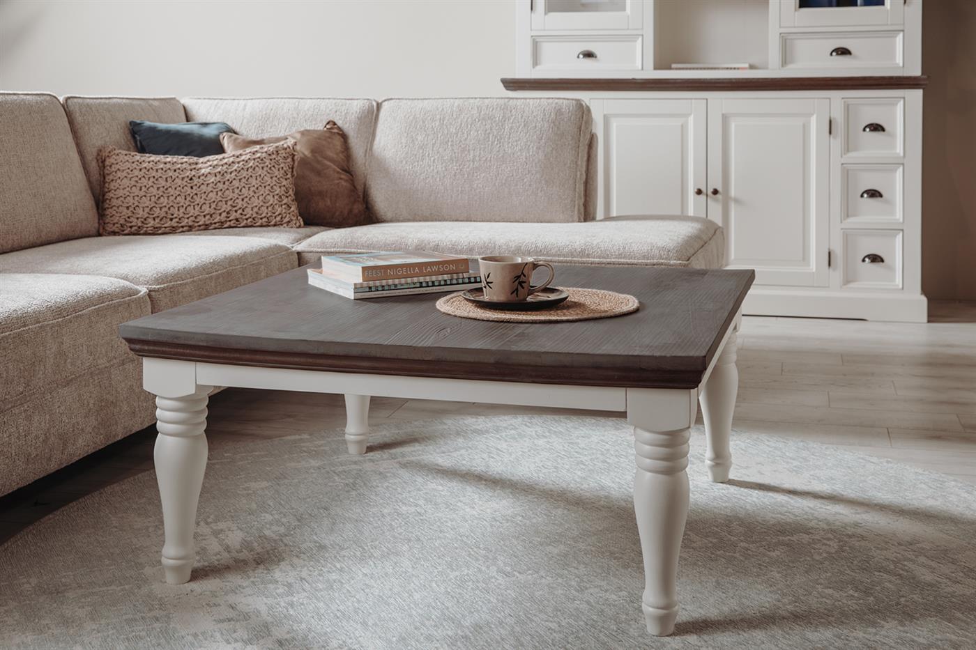 Couchtisch Fleur weiß 130 cm - Tower Living