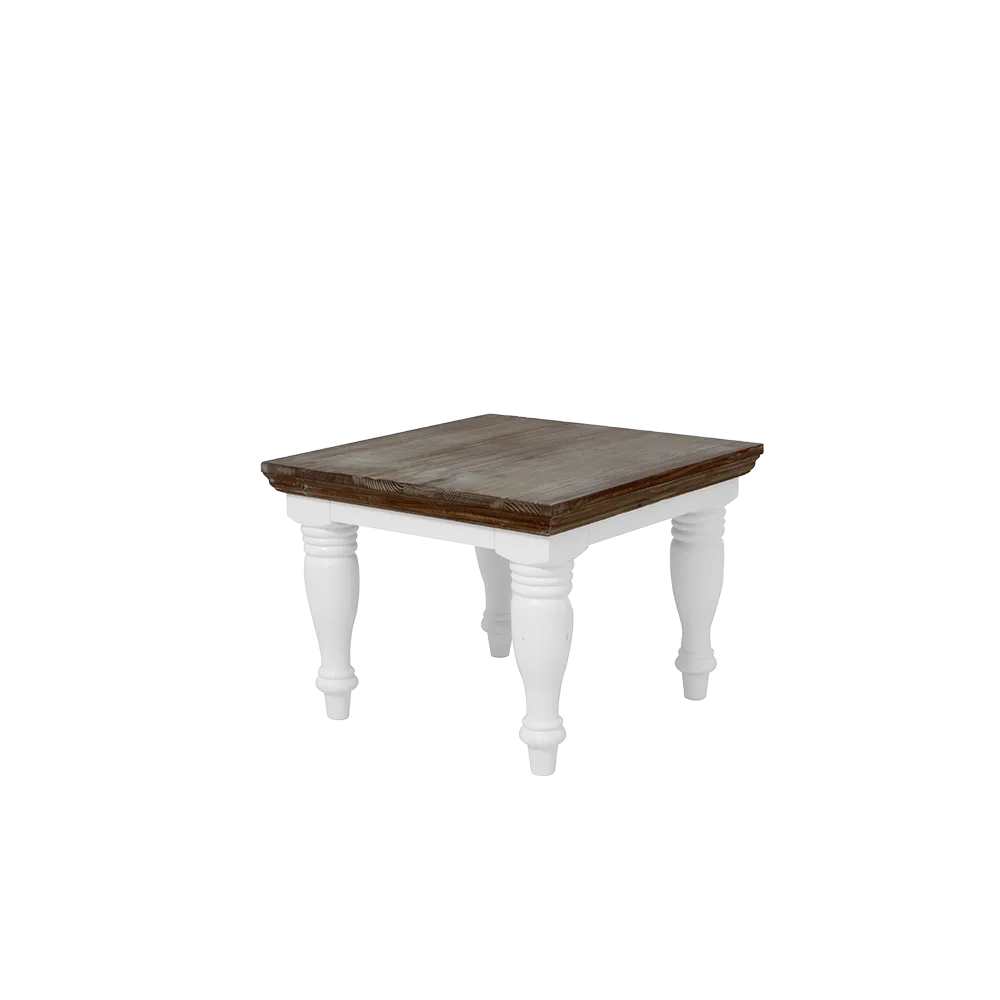 Beistelltisch Fleur weiß quadratisch 60 cm - Tower Living