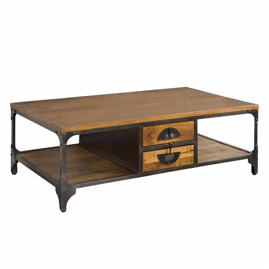 Couchtisch Basto braun 135 cm (Mangoholz) - Tower Living