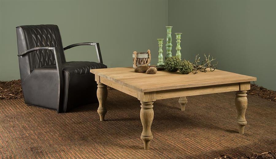 Couchtisch Bologna braun quadratisch 100 cm - Tower Living