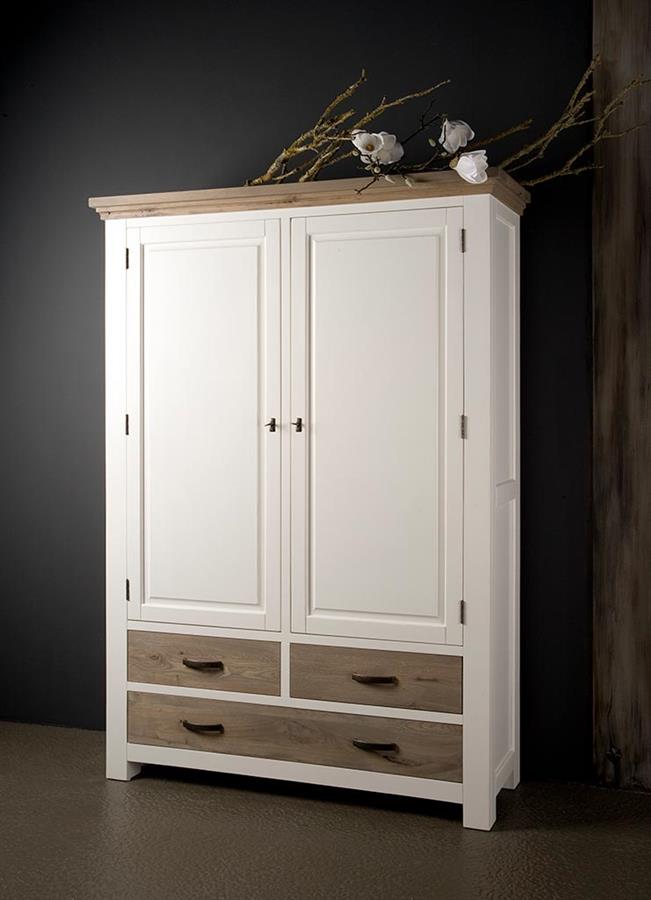 Schrank Parma weiß 140 cm - Tower Living