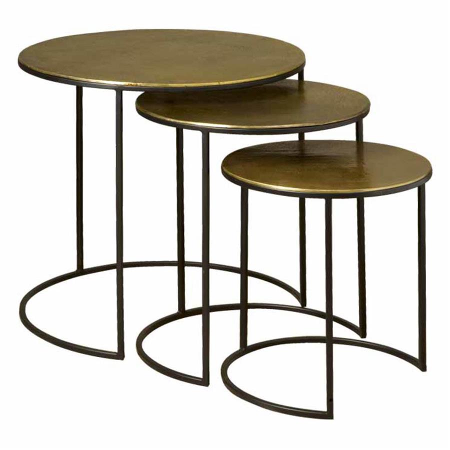 Renew Iron Side Table set bronze 63 cm - Tower Living