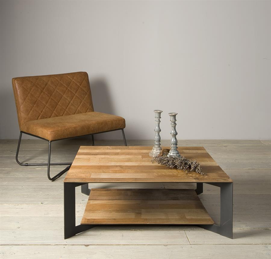 Couchtisch Pandora braun Quadrat 100 cm - Tower Living