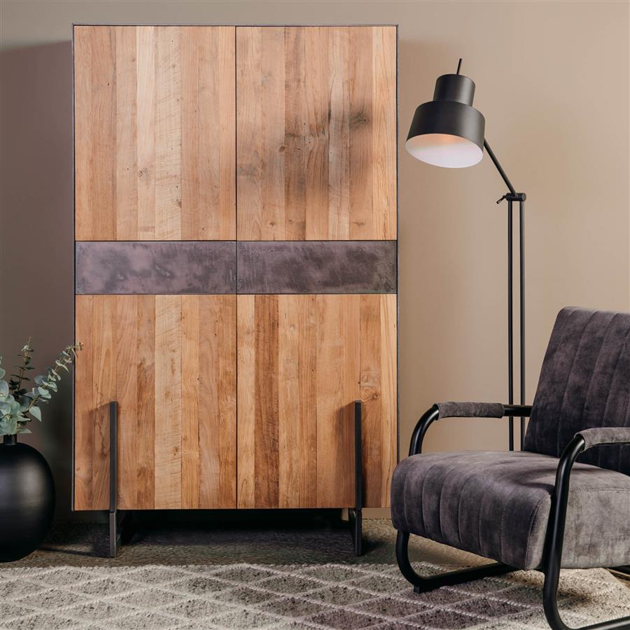 Aufbewahrungsschrank Ora braun (Teakholz) - Tower Living