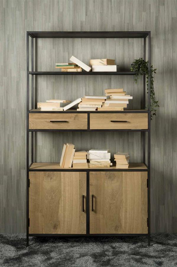 Luna bookcase brown 115 cm - Tower Living