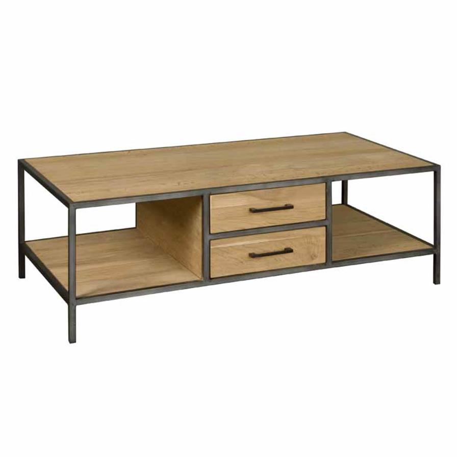 Couchtisch Luna braun 135 cm (Eikenfineer) - Tower Living