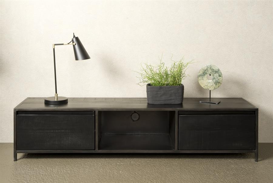 Paterno TV unit black 180 cm - Tower Living
