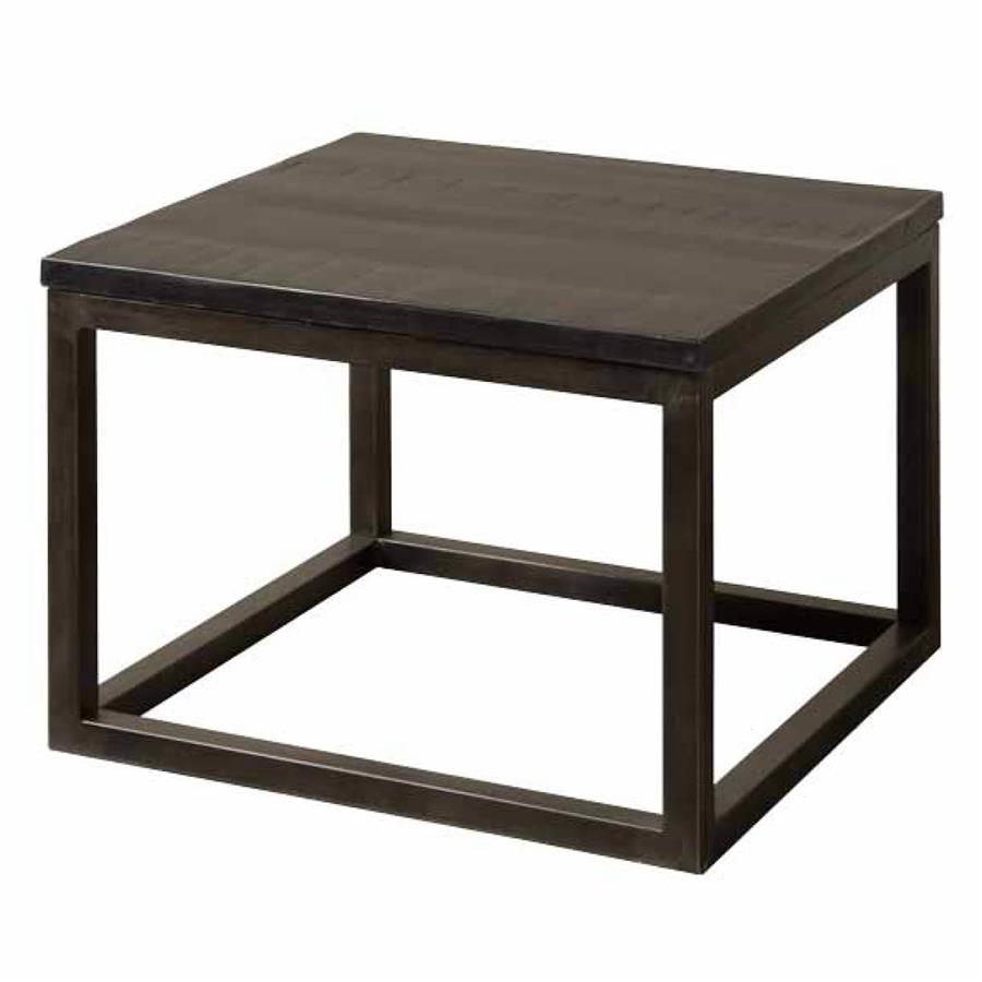 Beistelltisch Paterno schwarz quadratisch 60 cm (Mangoholz) - Tower Living