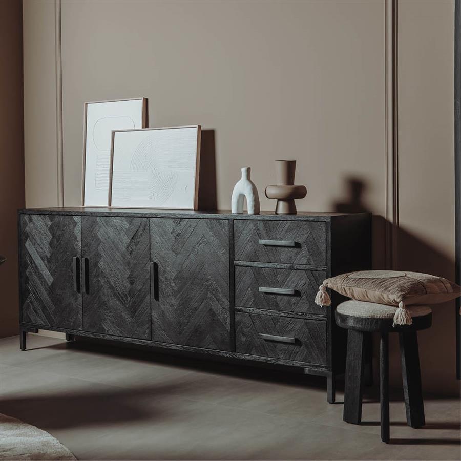 Sideboard Ziano black 220 cm - Tower Living